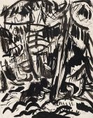 Ernst Ludwig Kirchner - Waldstück am Bach im Sertigtal