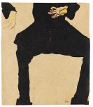 Schiele, Egon - Studie eines sitzenden Mannes (Max Oppenheimer)