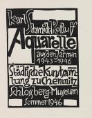 Karl Schmidt-Rottluff - Titelseite Ausstellungskatalog: Karl Schmidt-Rottluff, Aquarelle 1943-46, Chemnitz
