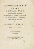 Paolo Ruffini - Teoria Generale delle Equazioni. 2 Bände