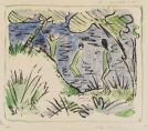 Otto Mueller - Zwei Knaben im Wasser und ein Mädchen am Ufer
