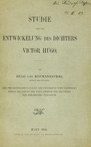 Hofmannsthal, Hugo von - Studie Victor Hugo