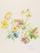 Oskar Kokoschka - Herbstblumen. Dabei: Dans le cygne qui s&#039;abat sur les eaux