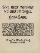 Hans Sachs - Drey guter Nützlicher lehr einer Nachtigal