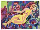 Kirchner, Ernst Ludwig - Nacktes Mädchen auf Diwan