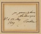 Goethe, Johann Wolfgang von - Autograph