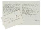 Rilke, Rainer Maria - Eigenhändiger Brief, Silvester 1918