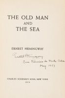 Hemingway, Ernest - The old man and the sea, 2 Bde. Widmungsexemplar