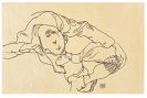 Schiele, Egon - Sitzender Knabe, Draufsicht