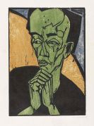 Heckel, Erich - Männerbildnis (Männliches Bildnis / Männerkopf / Mann im Gebet)