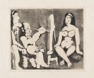 Picasso, Pablo - Le peintre et modèle avec une spectatrice au bandeau