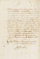 Goethe, Johann Wolfgang von - G 3: Urkunde mit eigh. Unterschrift. 2 S.