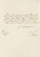 Goethe, Johann Wolfgang von - G 11: Brief von Schreiberhand an H. C. A. Eichstädt. 1 S.
