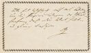 Johann Wolfgang von Goethe - G 43: Eigh. Billet an Unbekannt