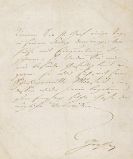 Johann Wolfgang von Goethe - Eigh. Brief an Baron G. A. von Dentzel (?). 1 S.