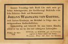 Goethe, Johann Wolfgang von - G 48: Sterbeanzeige Goethe