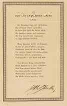 Johann Wolfgang von Goethe - G 49: Gedrucktes Gedicht mit eigh. Unterschrift