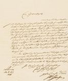 Goethe, Johann Wolfgang von - G 54 u. 70: Brief von Schreiberhand an Carl Jacob von Otto. 1 S. und Kuvert von Schreiberhand