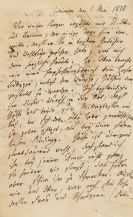 Peucer, Heinrich Karl Friedrich - Brief, u. a. über Goethe, 4 S.