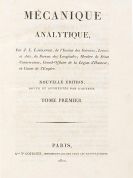 Lagrange, Joseph-Louis - Mécanique analytic. 2 Bände