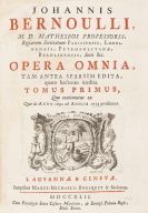 Bernoulli, Johann - Opera omina. 4 Bände