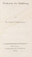 Hahnemann, Samuel - Heilkunde der Erfahrung