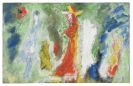 Feininger, Lyonel - Figuren in Rot, Blau, Weiß und Gelb