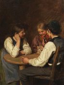 Defregger, Franz von - Bäuerliche Genreszene