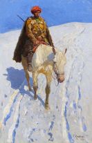 Roubaud, Franz - Kaukasischer Reiter im Schnee