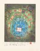 Hundertwasser, Friedensreich - Window out of the pond - window into the pond (mit Widmung)