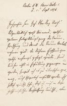 Koch, Robert - Eigh. Brief m. U. an einen Regierungsbeamten