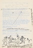 Herzmanovsky-Orlando, Friedr. von - Typoskript mit eigh. Zeilen u. Zeichnung / Entw&uuml;rfe f&uuml;r Exlibris