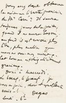 Degas, Edgar - Eigh. Brief m. U.