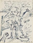 Friesz, Emile-Othon - Eigh. Brief m. Zng. an seinen Freund und Sammler P&eacute;don