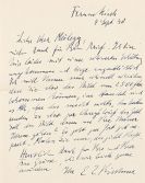 Kirchner, Ernst Ludwig - Eigh. Brief m. U. an Alexander M&uuml;hlegg