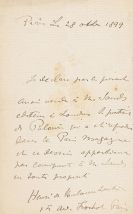 Henri de Toulouse-Lautrec - Eigh. Kaufbest&auml;tigung m. U.