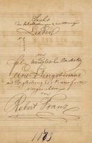 Franz, Robert - Eigh. Musik-Manuskript