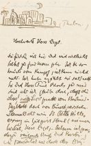 Lasker-Sch&uuml;ler, Else - Eigh. Brief an Fritz Engel