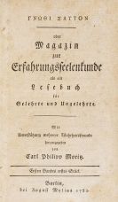 Moritz, Karl Philipp - Magazin zur Erfahrungsseelenkunde. Bde. 1-9 (von 10)