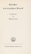 Kayser, Wolfgang - Gedichte des deutschen Barock