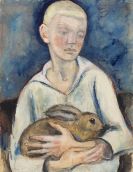 R&eacute;e, Anita - Knabe mit Kaninchen