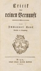 Kant, Immanuel - Critik der reinen Vernunft