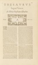Stephanus, Henricus - Thesaurus Graecae linguae. 4 Wappen-B&auml;nde