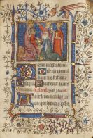 Manuskripte - Stundenbuch auf Pergament. Bretagne um 1410