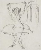 Kirchner, Ernst Ludwig - T&auml;nzerin (verso: Im Theater)