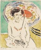 Kirchner, Ernst Ludwig - Dodo mit japanischem Schirm