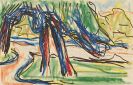 Schmidt-Rottluff, Karl - Gest&uuml;tzter Ast eines alten Baumes (Postkarte)