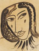 Schmidt-Rottluff, Karl - Kopf mit Halskette