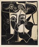 Picasso, Pablo - Grande T&ecirc;te de Jacqueline au Chapeau