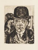 Max Beckmann - Selbstbildnis mit steifem Hut